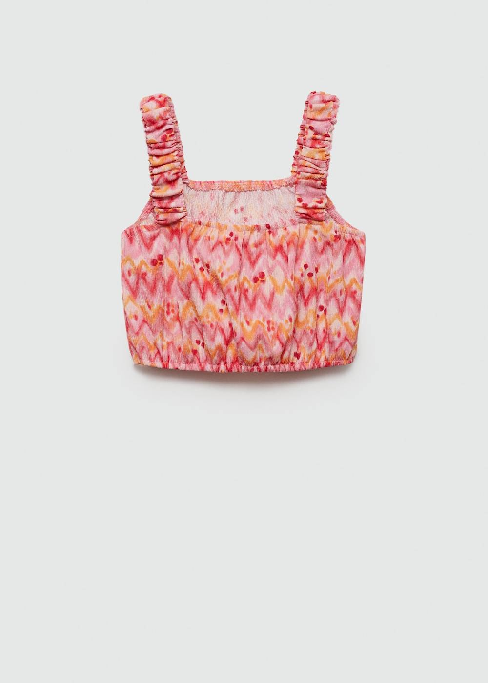 Mango Gemustertes Crop-Top Begrenztes Angebot