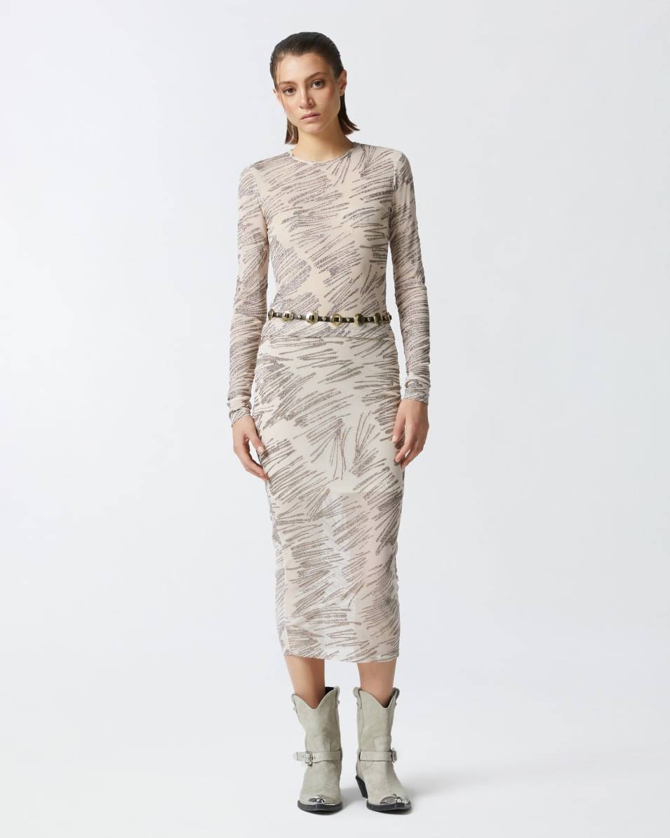 Pinko Shirt aus Tüll mit Glitzerprint Discount Store für neue Produkte