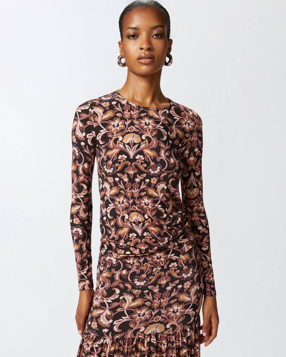 Pinko Langarm-Shirt mit Blumenprint Black Friday Preise