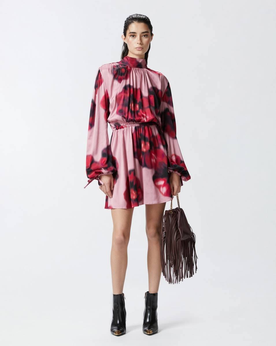 Pinko Rückenfreies Minikleid mit Blumenprint Fabrikpreis