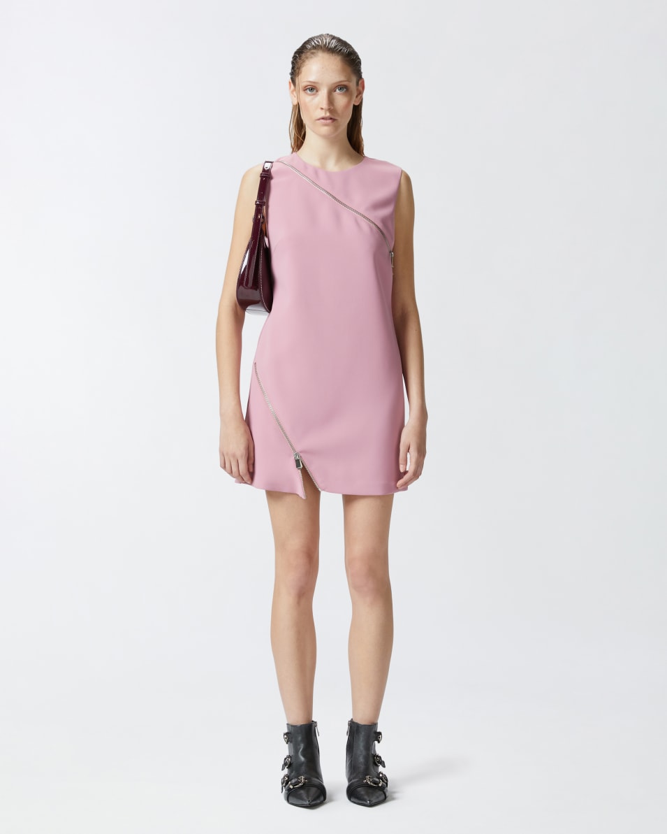 Pinko Kurzes Kleid mit asymmetrischem Reißverschluss Sonderangebot