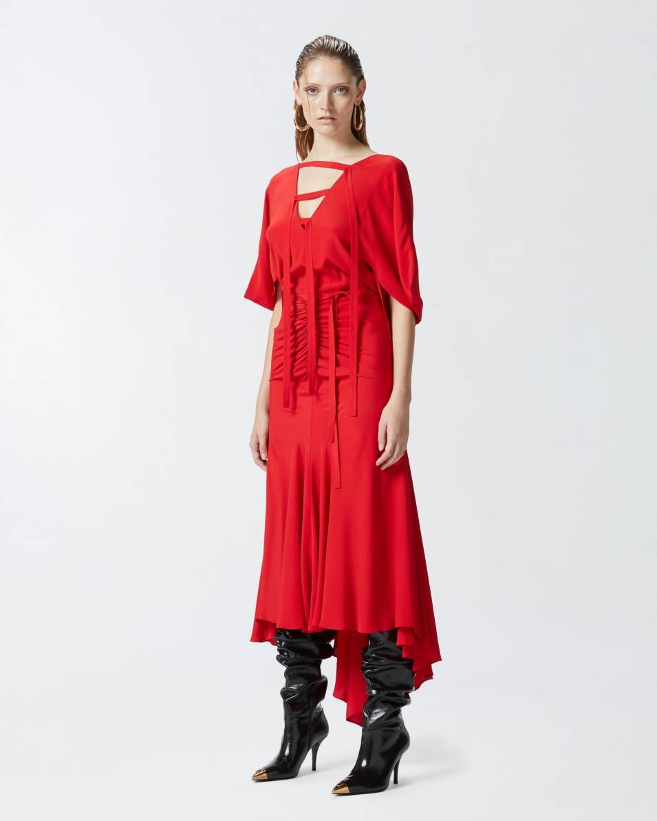 Pinko Langes Crêpe-Kleid aus Seidenmix Flash Sale