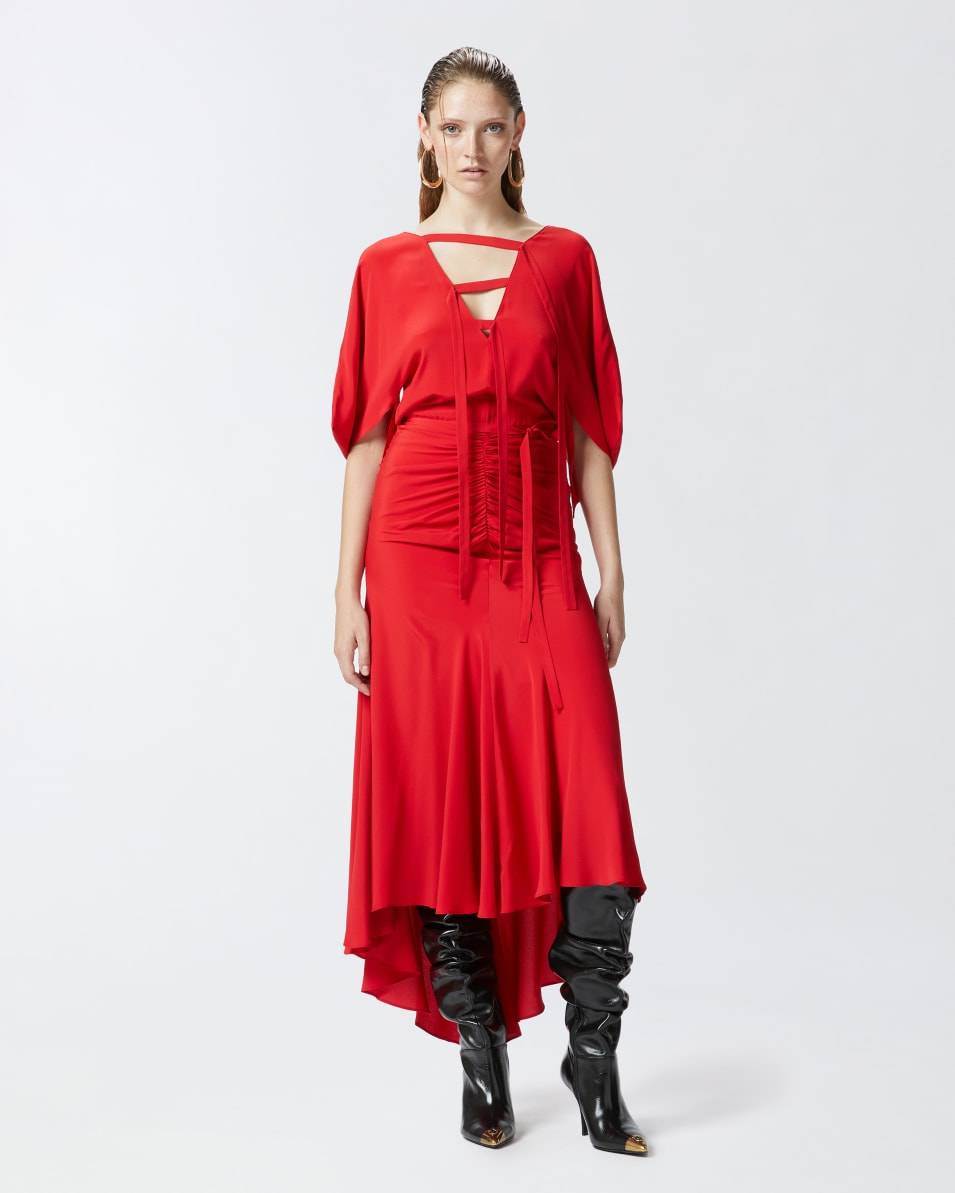 Pinko Langes Crêpe-Kleid aus Seidenmix Flash Sale