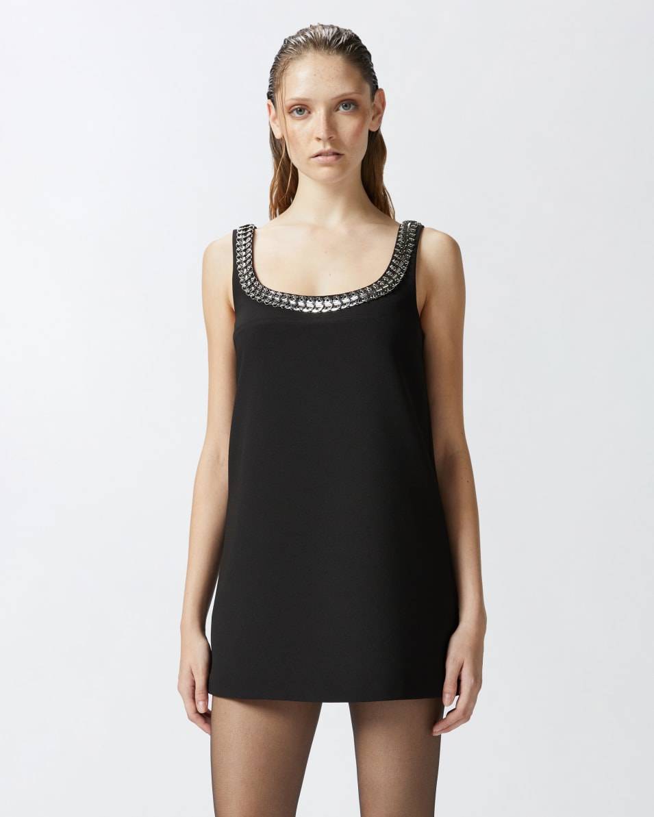 Pinko Mini-Camisole-Kleid mit glänzender Stickerei Kostenlose Rückgabe