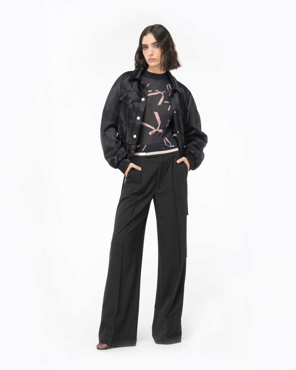 Pinko Oberteil mit Schleifchen-Print Reimagine PINKO by Patrick McDowell Auslauf