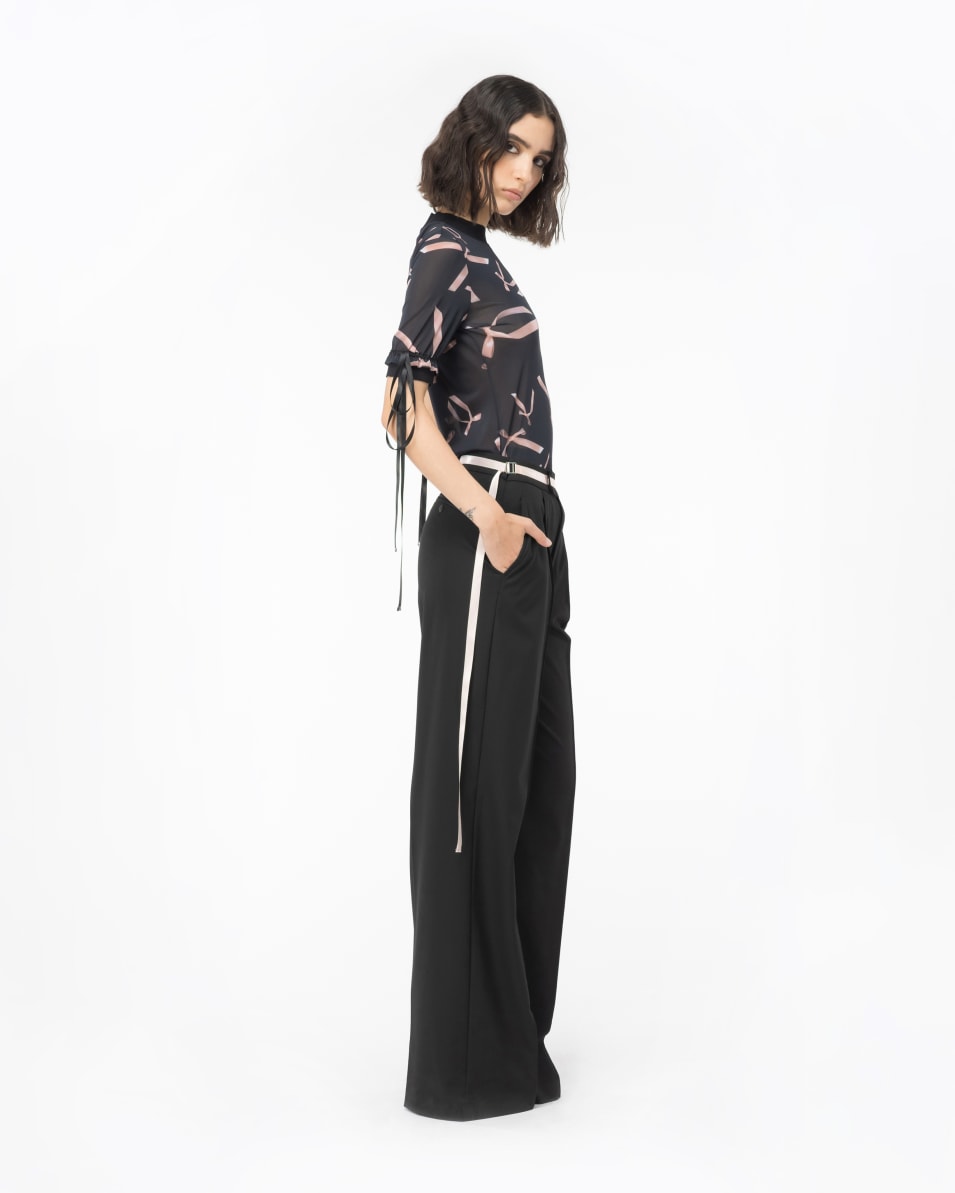 Pinko Oberteil mit Schleifchen-Print Reimagine PINKO by Patrick McDowell Auslauf