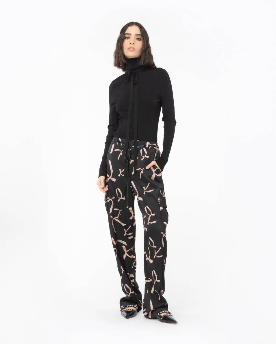 Pinko Rollkragenpullover aus Seidenmix Reimagine PINKO by Patrick McDowell Günstiger Verkauf