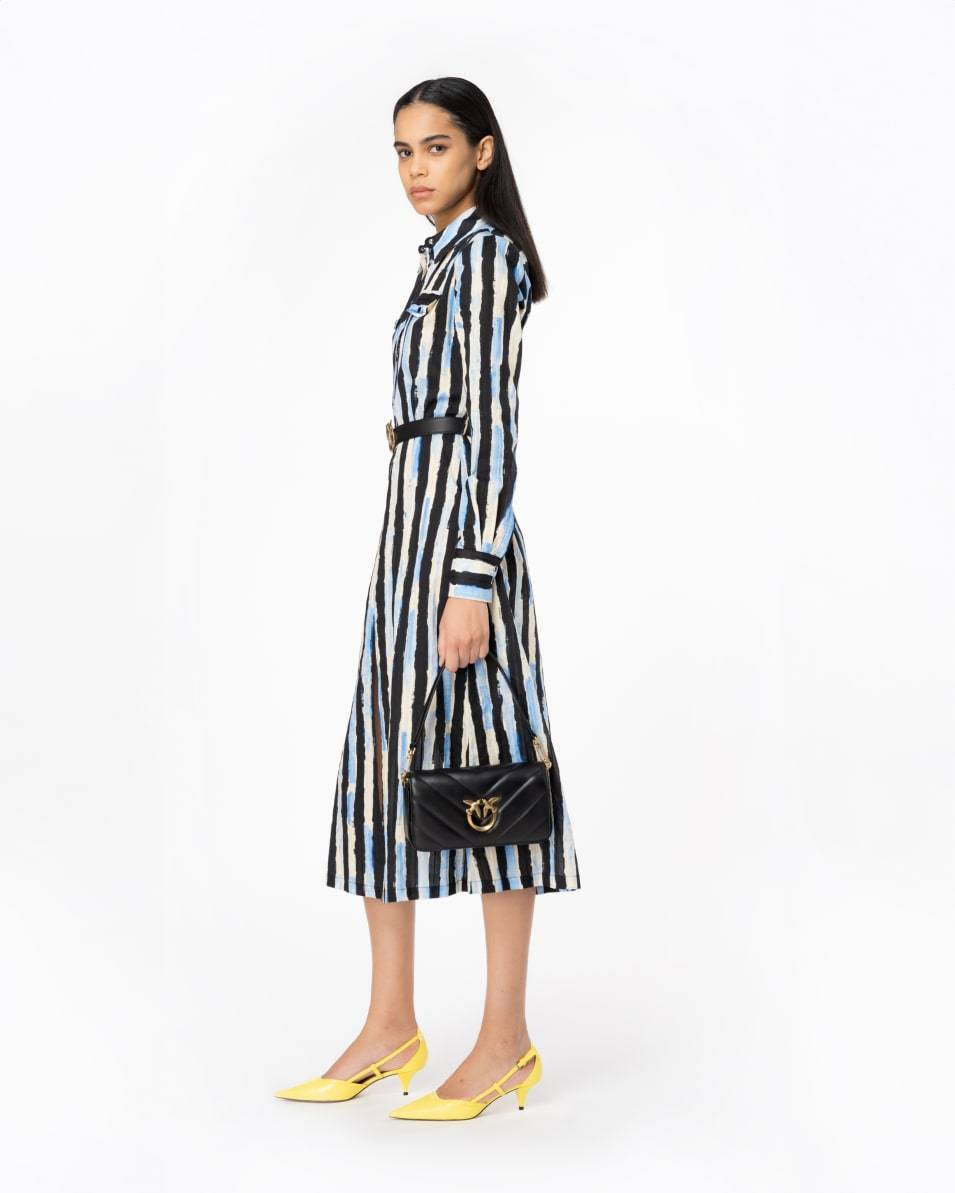 Pinko Hemdblusenkleid Pinselstrich Fabrikverkauf