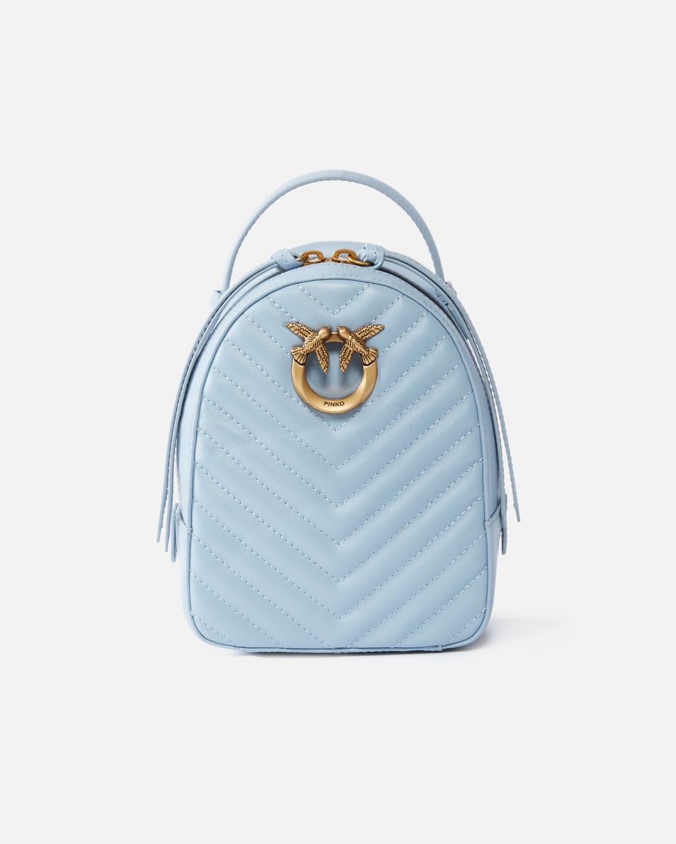 Pinko Mini Love Bag Rucksack aus Leder in Matelassé-Optik Räumungsverkauf