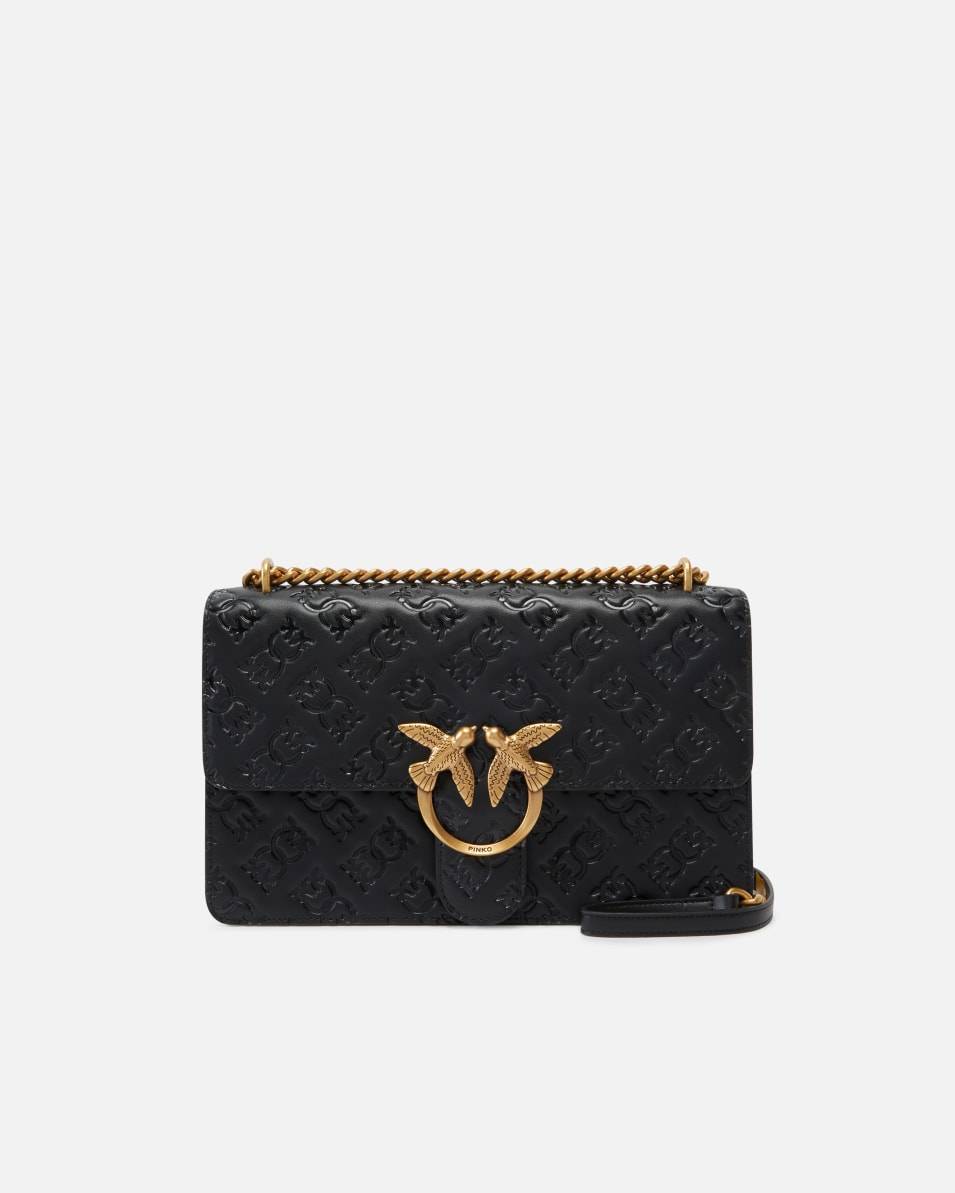 Pinko Love Bag Umhängetasche aus Leder mit Logo VIP-Rabatte