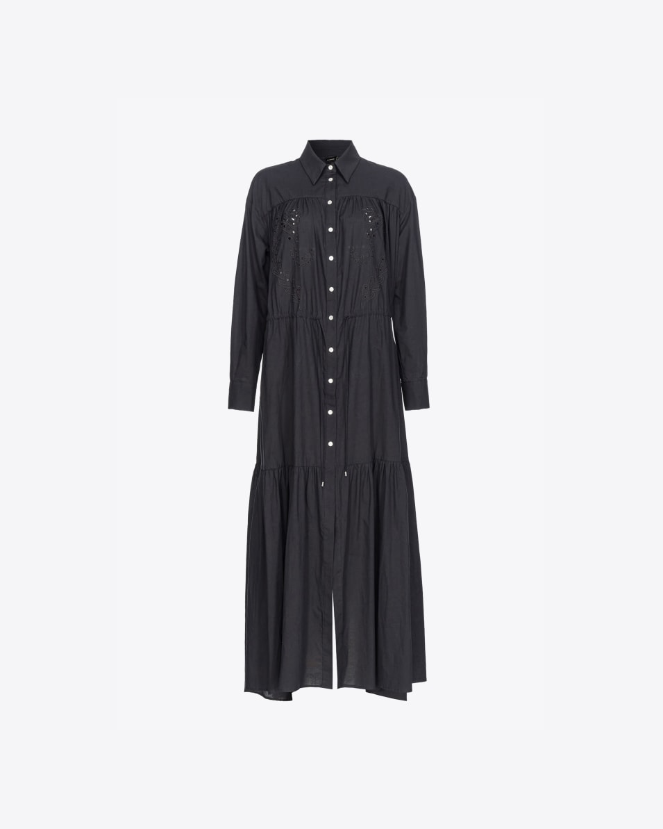 Pinko Hemdblusenkleid mit Lochspitze im Rodeo-Stil Verkauf