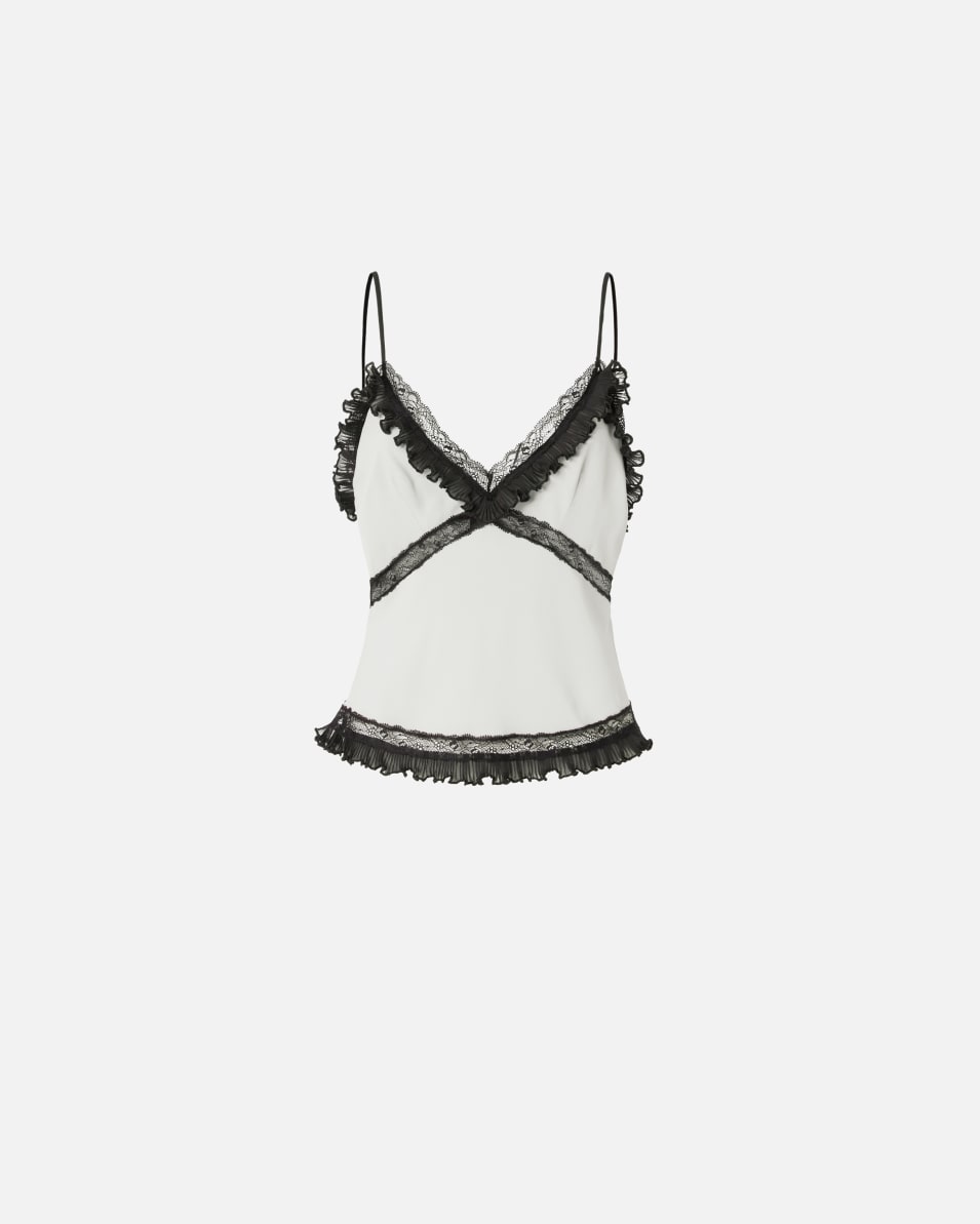 Pinko Top mit schmalen Trägern aus Seidenmix-Crêpe Wochenangebot