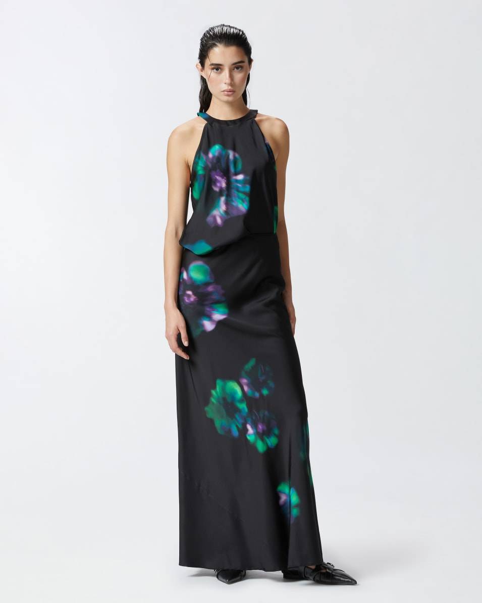 Pinko Ärmelloses Top aus Satin mit Blumenprint Vierteljährliche Förderung