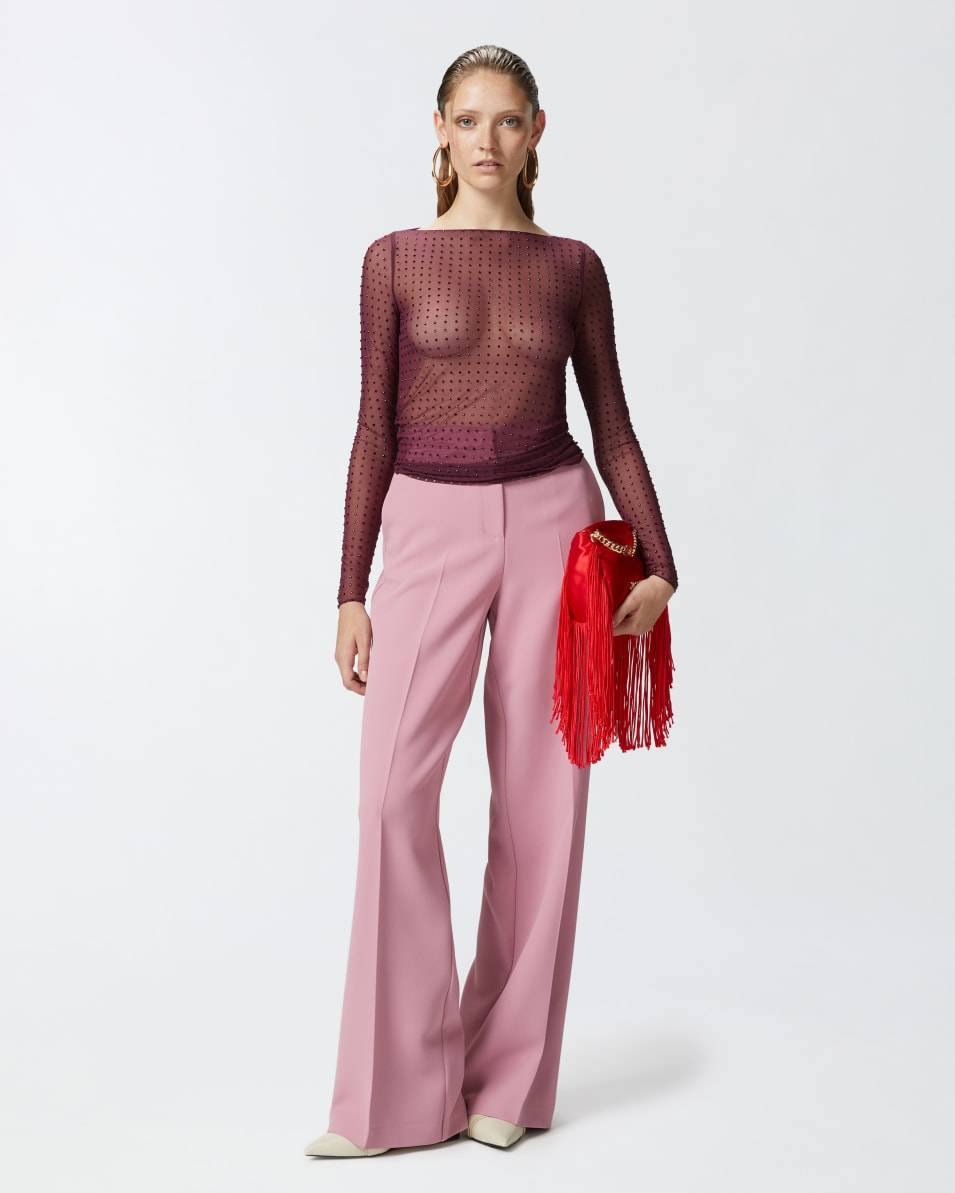 Pinko Elegante Palazzo-Hose aus Crêpe Clearance-Verkauf