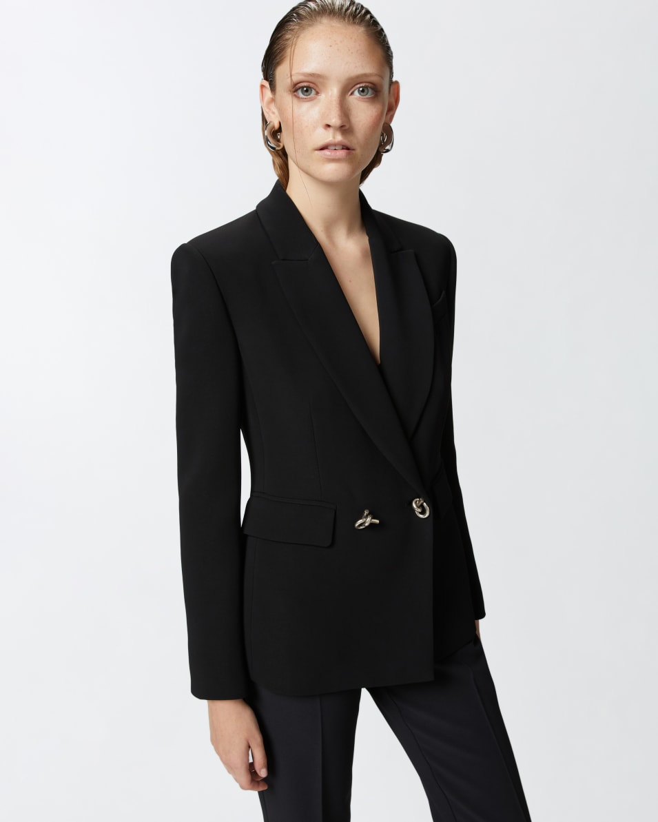 Pinko Blazer aus technischem Cady mit Metallknöpfen zollfrei