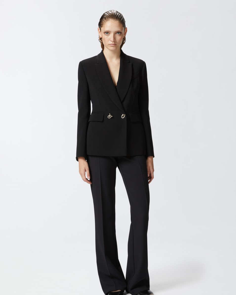 Pinko Blazer aus technischem Cady mit Metallknöpfen zollfrei