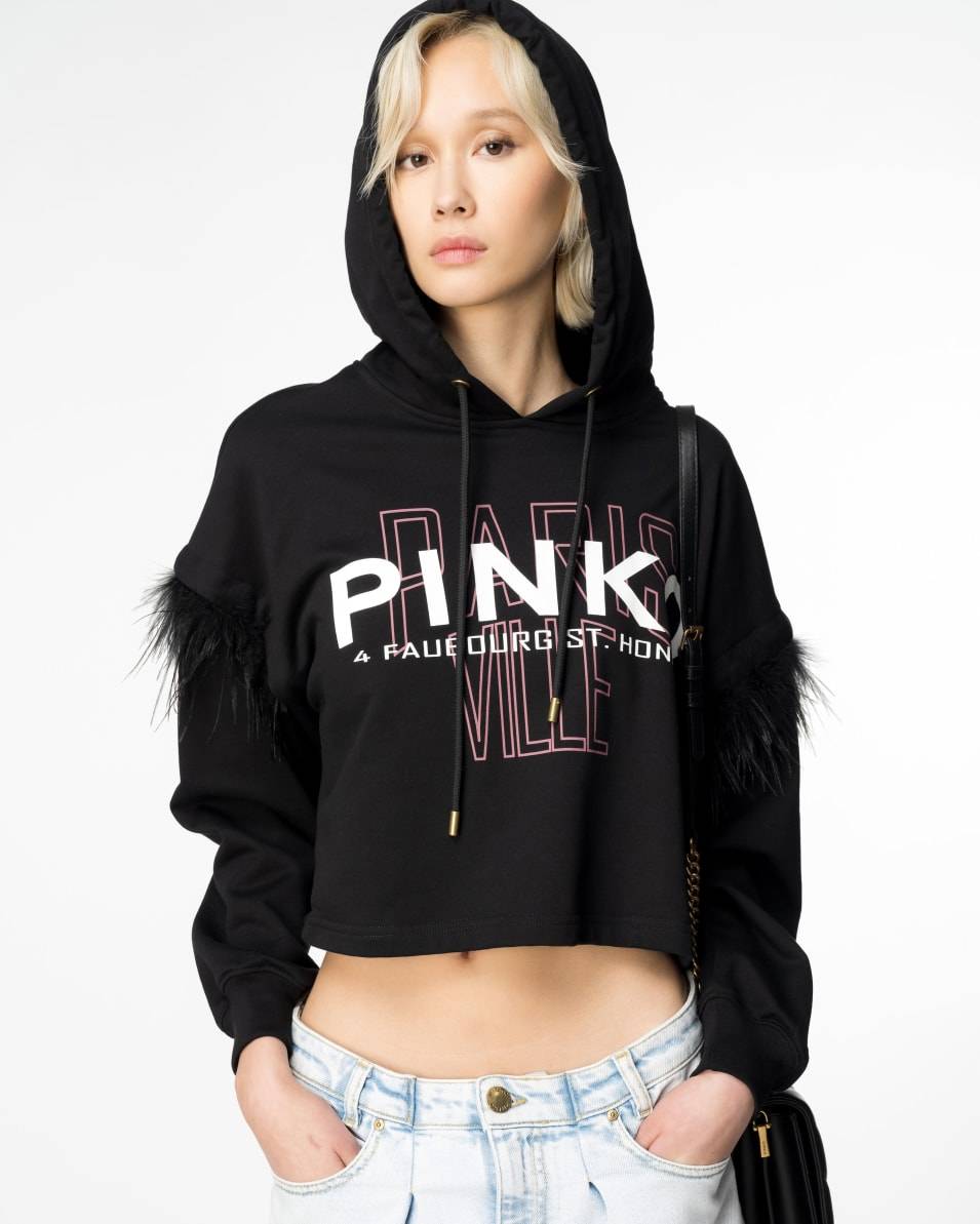 Pinko Sweatshirt PINKO Cities mit Federn 50% Rabatt für begrenzte Zeit