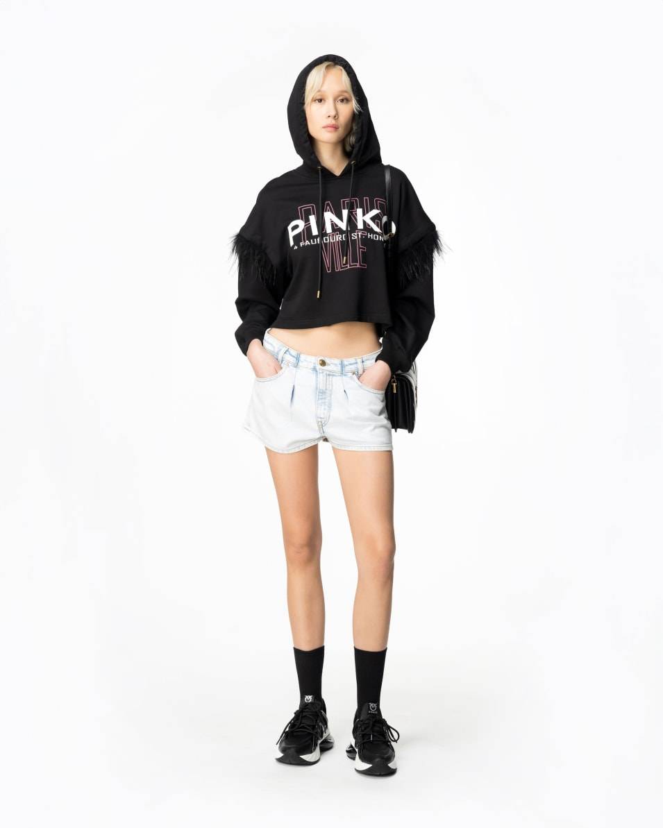 Pinko Sweatshirt PINKO Cities mit Federn 50% Rabatt für begrenzte Zeit