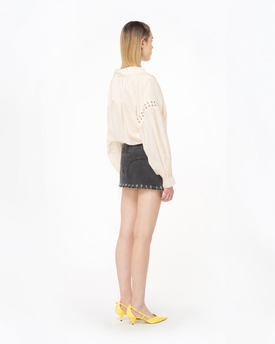Pinko Voile-Bluse mit Piercings 2025