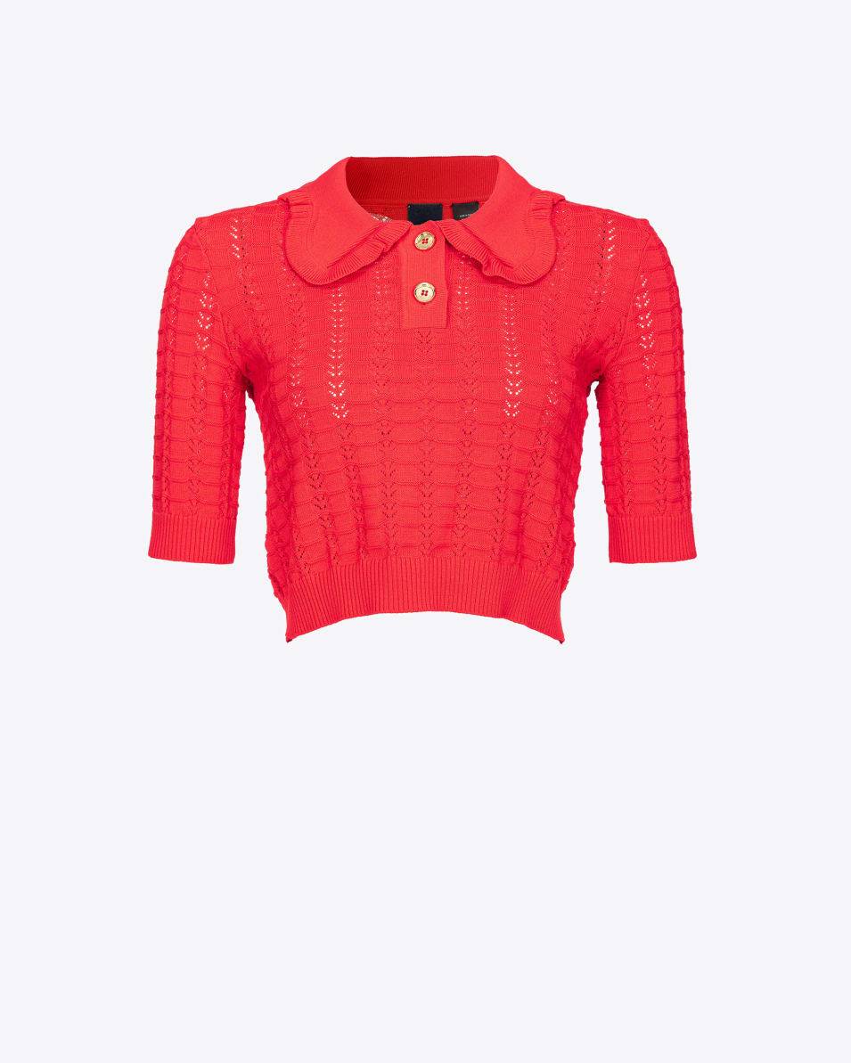 Pinko Kurzpullover mit Fächermuster Saisonale Angebote