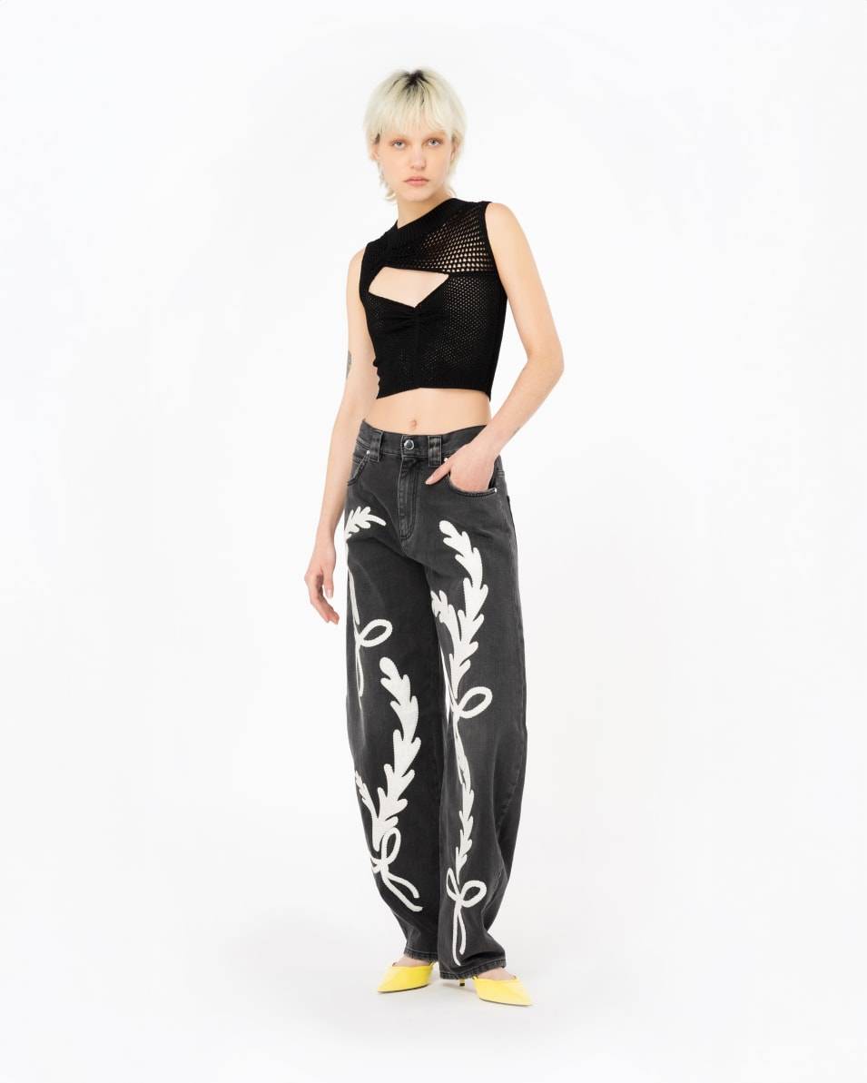 Pinko Crop-Top Netzgewebe VIP-Rabatte