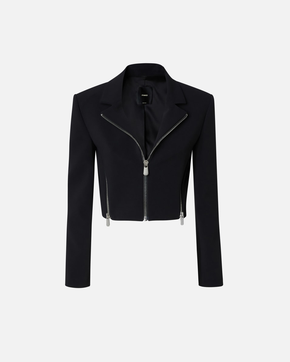 Pinko Kurzjacke aus Crêpe-Stoff mit Reißverschluss Fabrikverkauf