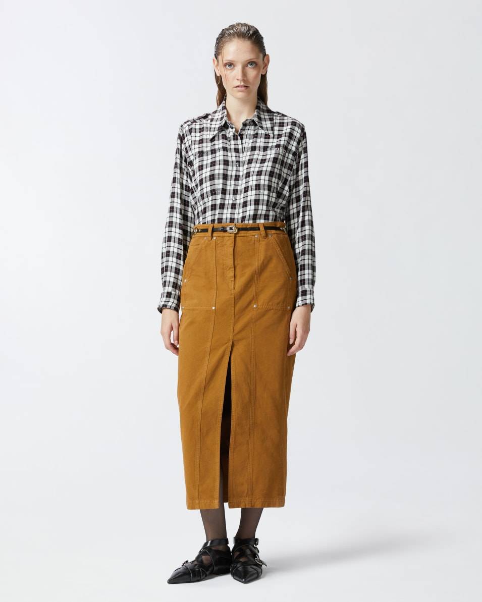Pinko Klassische Hemdbluse mit Karomuster Kostenloser Versand