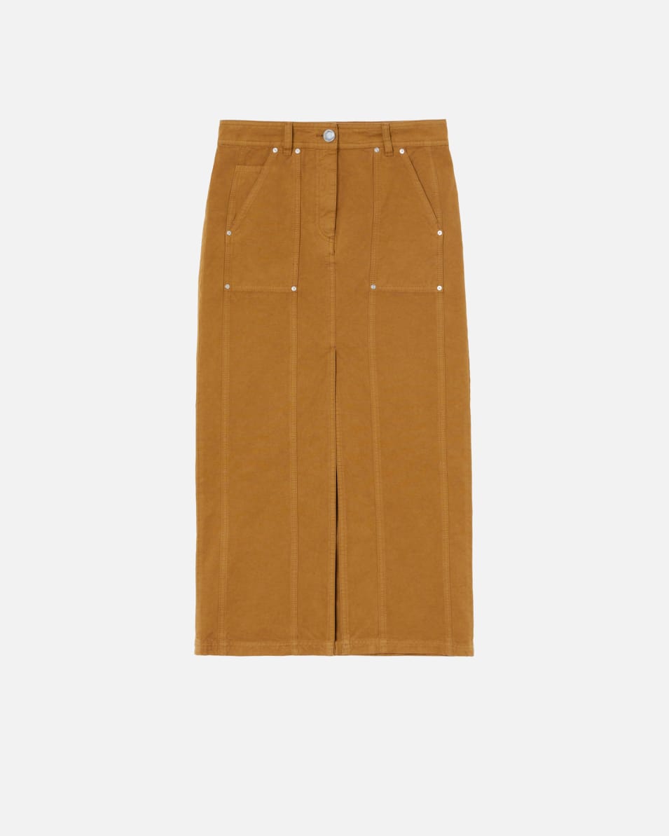 Pinko Langer Rock aus Baumwolle in Workwear-Optik Limitierter Zeitrabatt