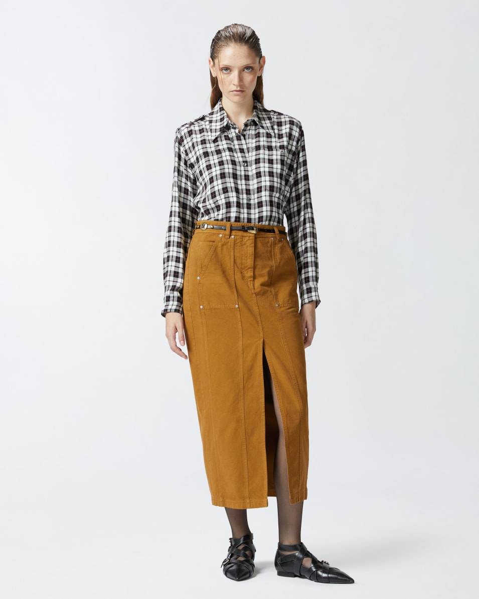Pinko Langer Rock aus Baumwolle in Workwear-Optik Limitierter Zeitrabatt