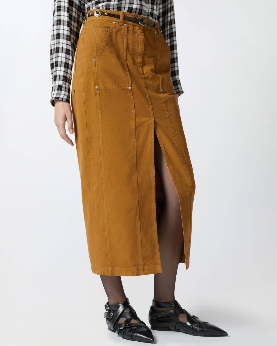 Pinko Langer Rock aus Baumwolle in Workwear-Optik Limitierter Zeitrabatt