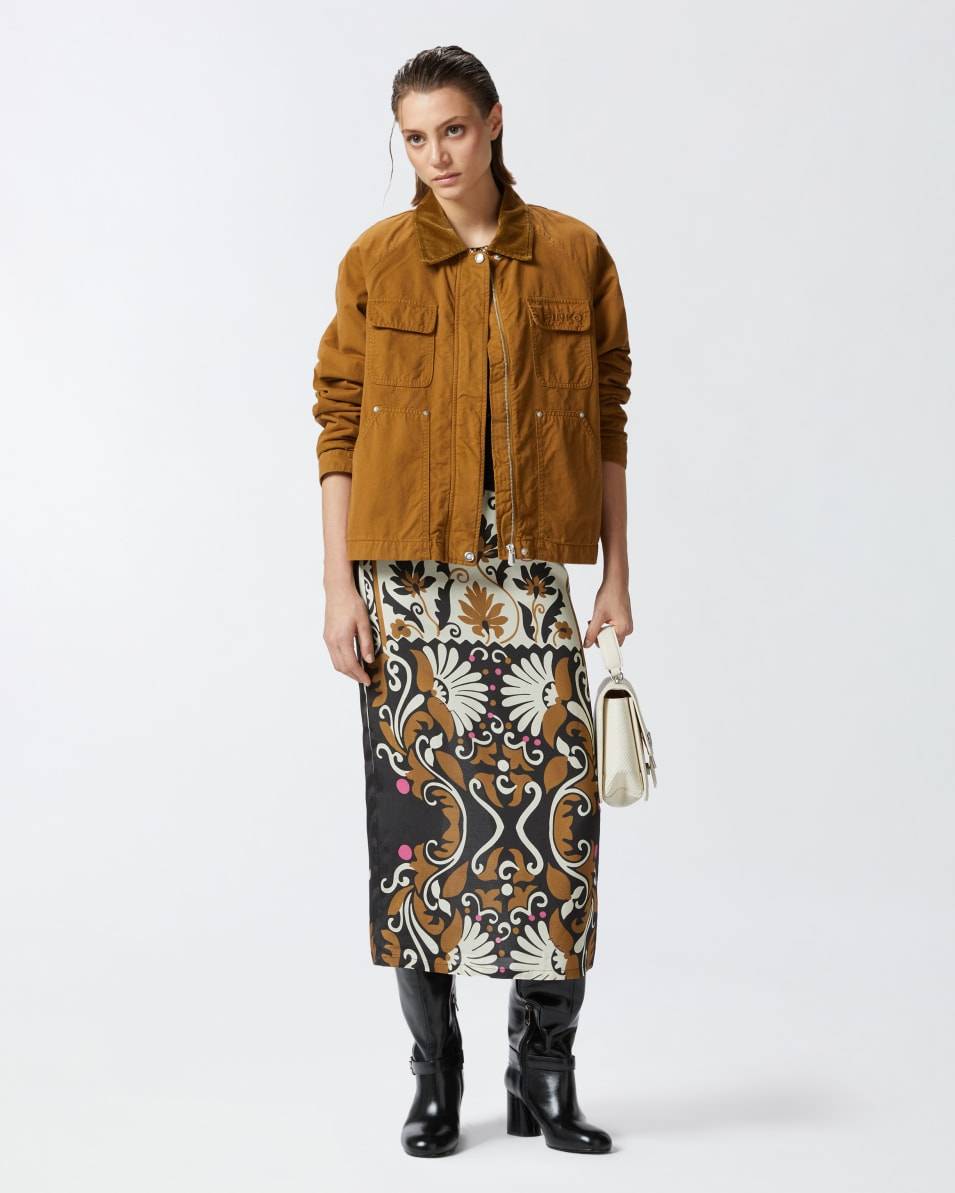 Pinko Langer Rock mit Blumendruck und Schlitz Fabrik Onlineshop