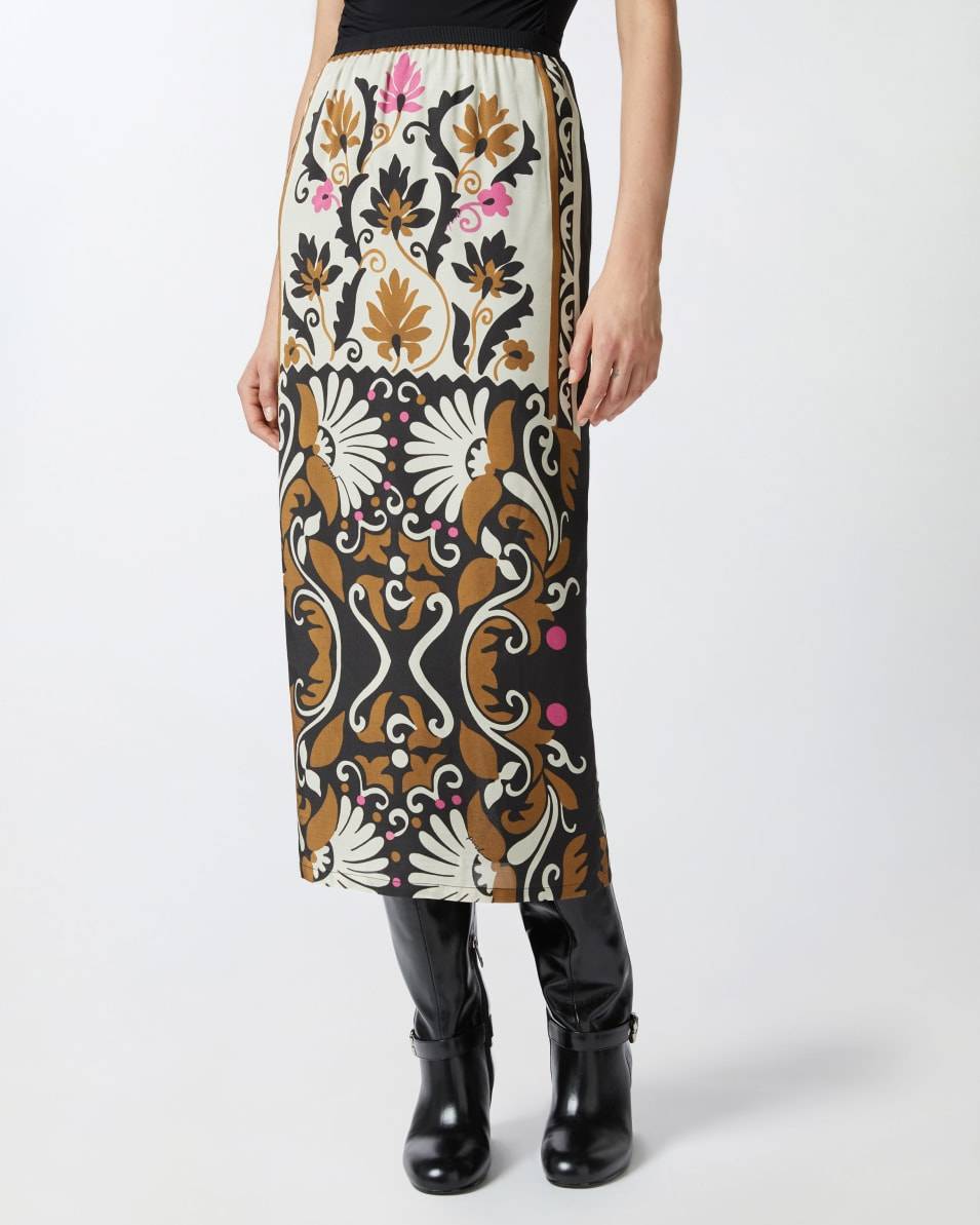 Pinko Langer Rock mit Blumendruck und Schlitz Fabrik Onlineshop