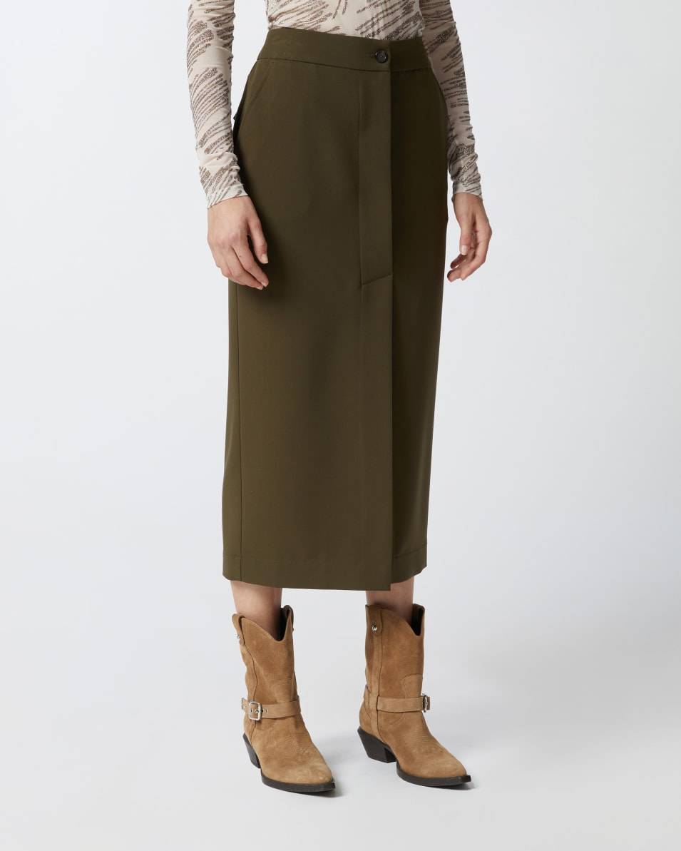 Pinko Langer Utility-Rock aus fließendem Stoff Rabatt