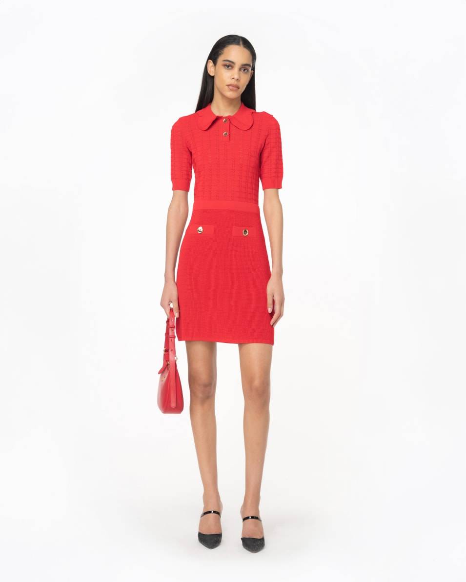 Pinko Minikleid aus Strick mit Fächermuster Zeitlich begrenztes Angebot