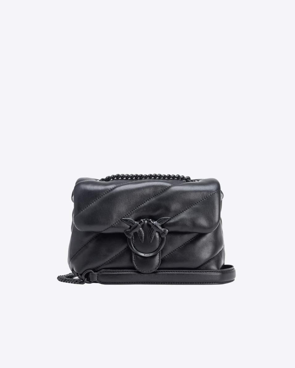 Pinko Mini Love Bag Puff aus Nappaleder in Color-Block-Optik Kostenlose Rückgabe