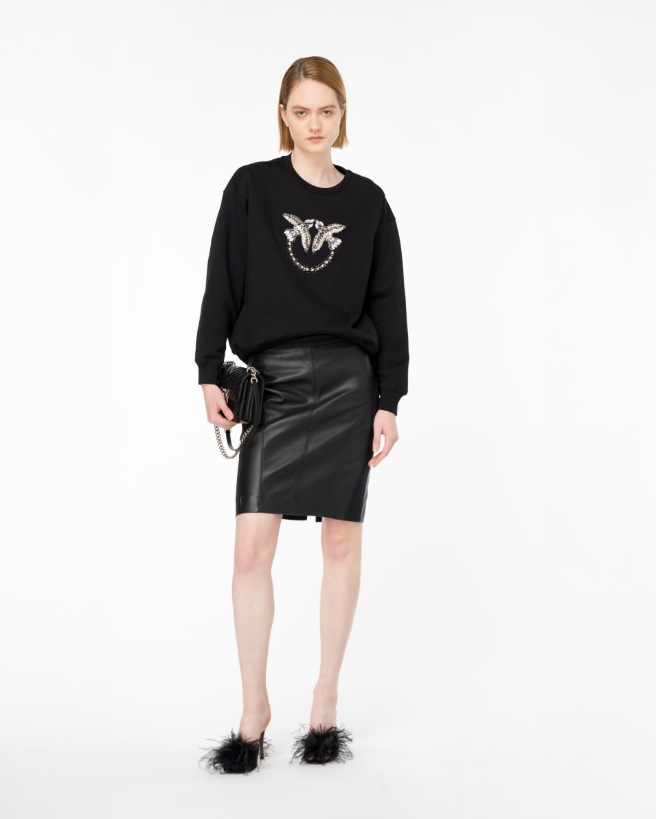 Pinko Sweatshirt Love Birds-Stickerei Riesige Rabatte