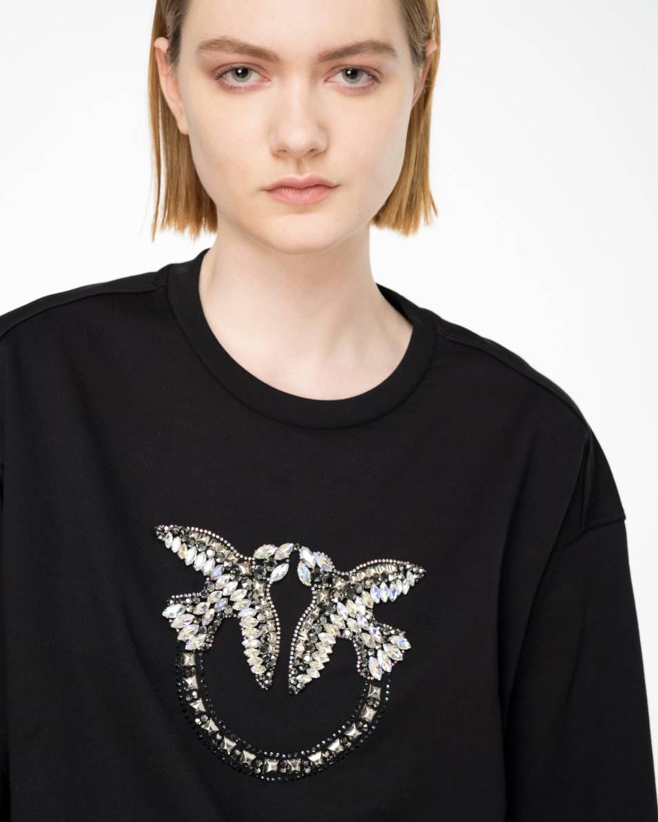 Pinko Sweatshirt Love Birds-Stickerei Riesige Rabatte