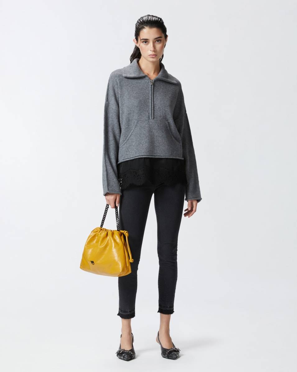Pinko Enge Skinny-Jeans aus schwarzem Denim 2025