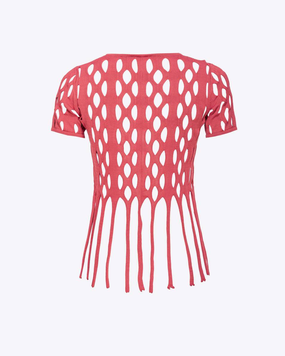 Pinko Oberteil in Netzoptik mit Fransen Zeitbegrenzte Promotion