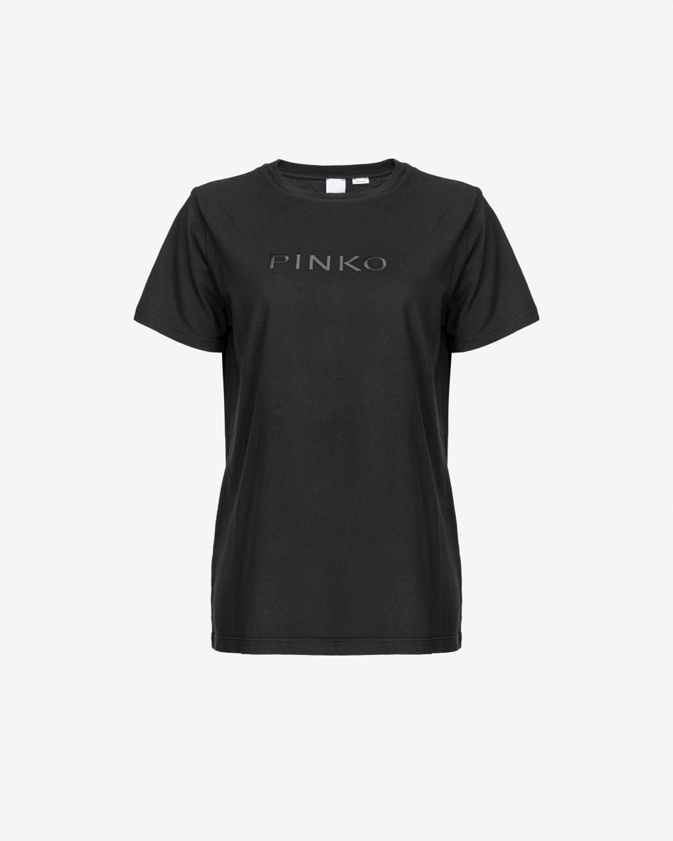 Pinko T-Shirt mit Stickeffekt-Logo Super Rabatt