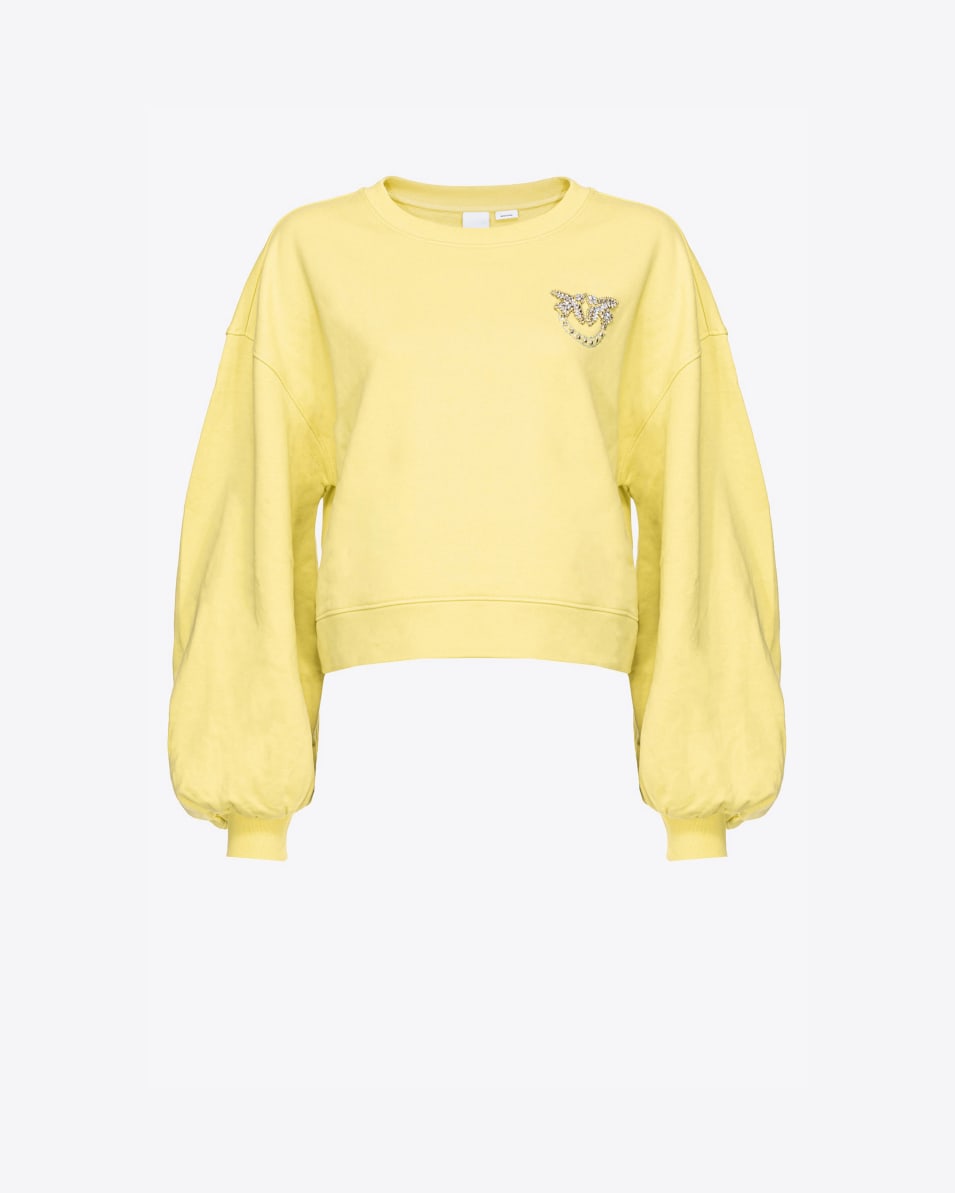 Pinko Boxy-Sweatshirt Love-Birds-Stickerei Letzte 3 Tage