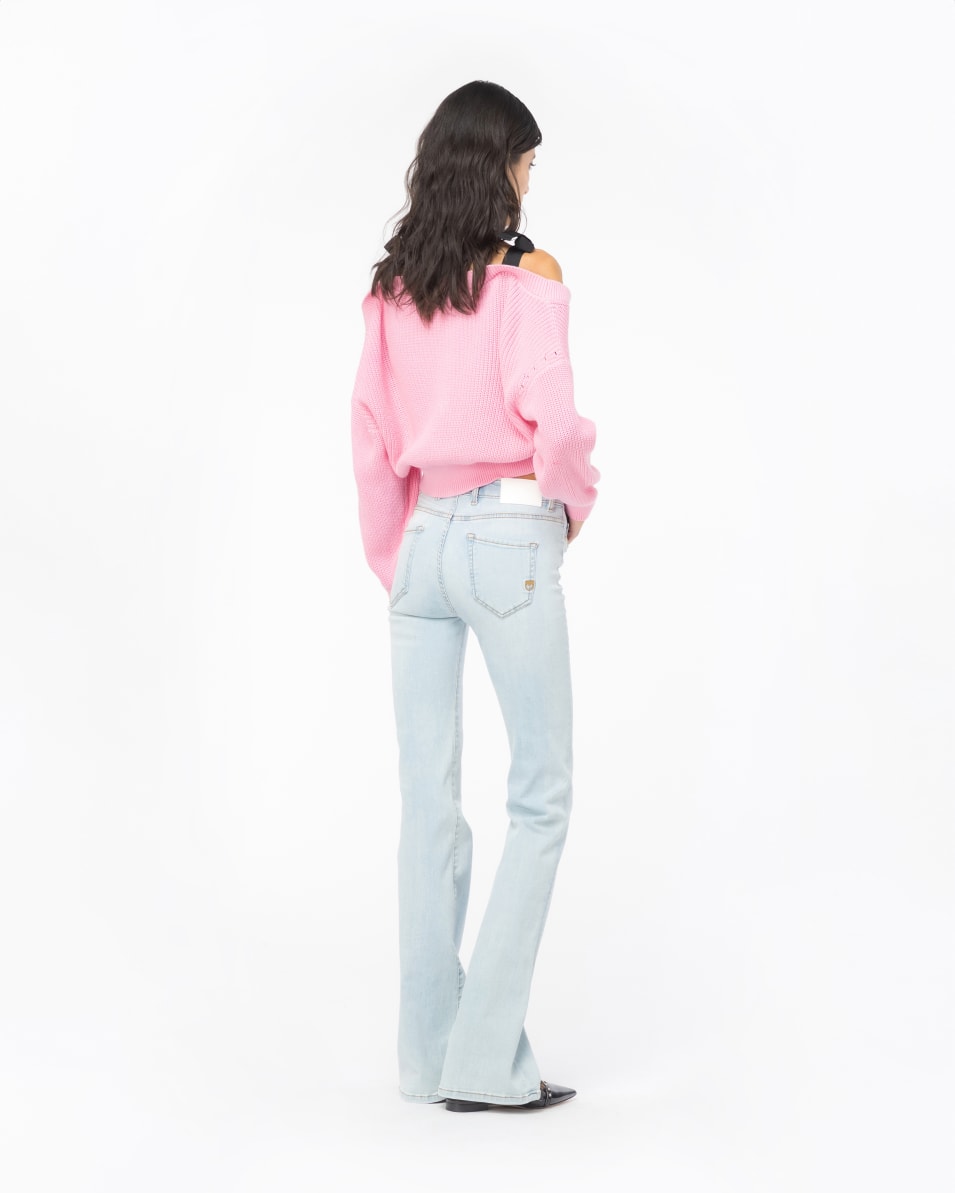 Pinko Schlagjeans Denim Baby Blue Bis zu 65% Rabatt