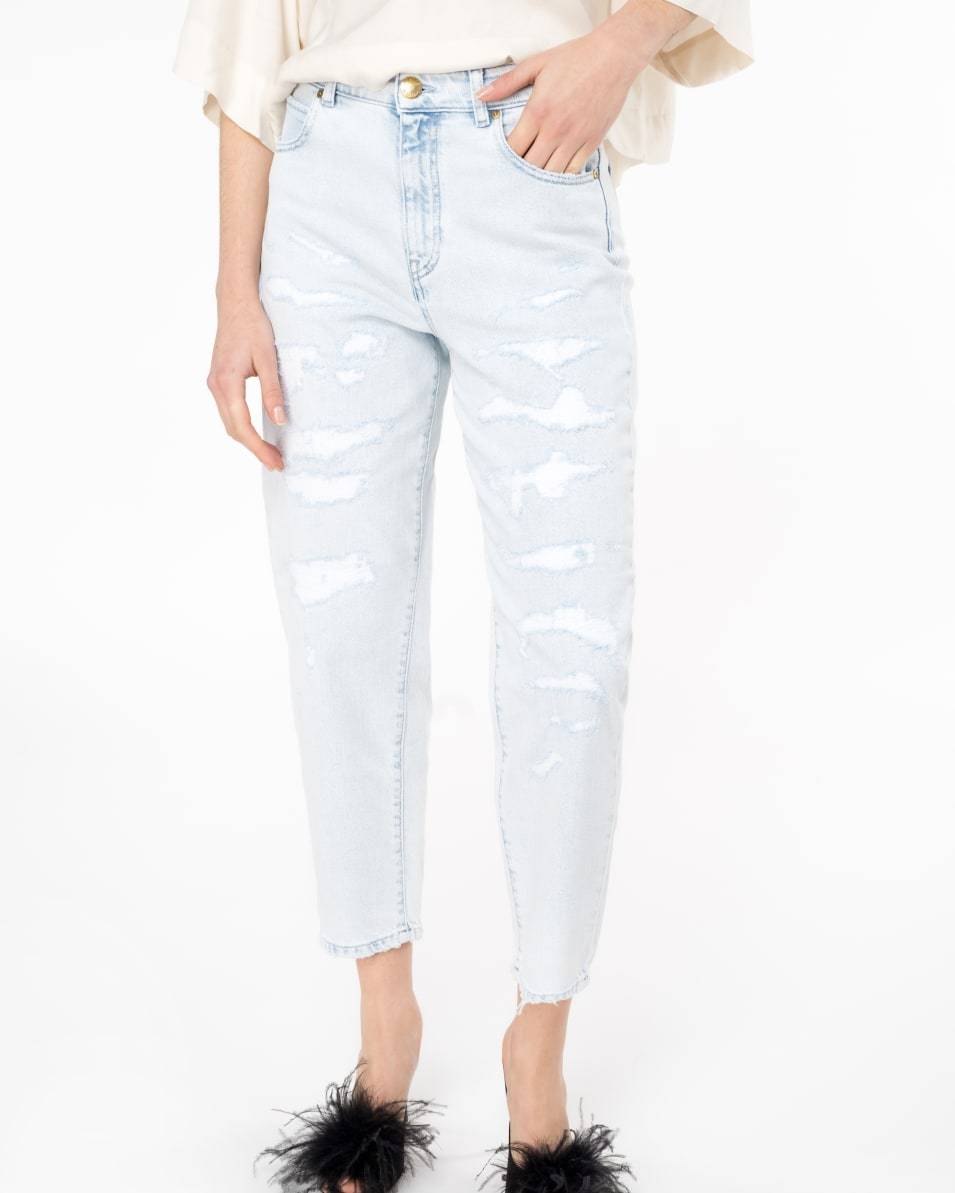 Pinko Jeans Straight Denim mit Rissen Tägliche Deals