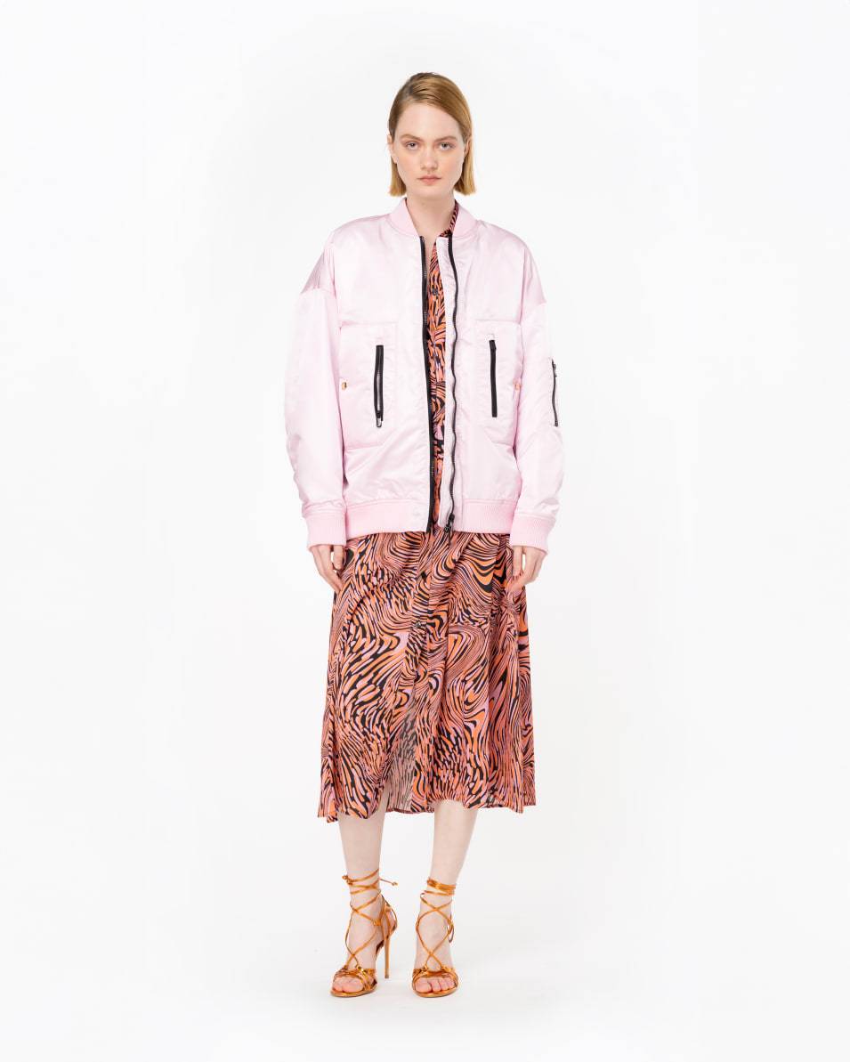 Pinko Hemdblusenkleid verzerrter Print Begrenzte Freigabe