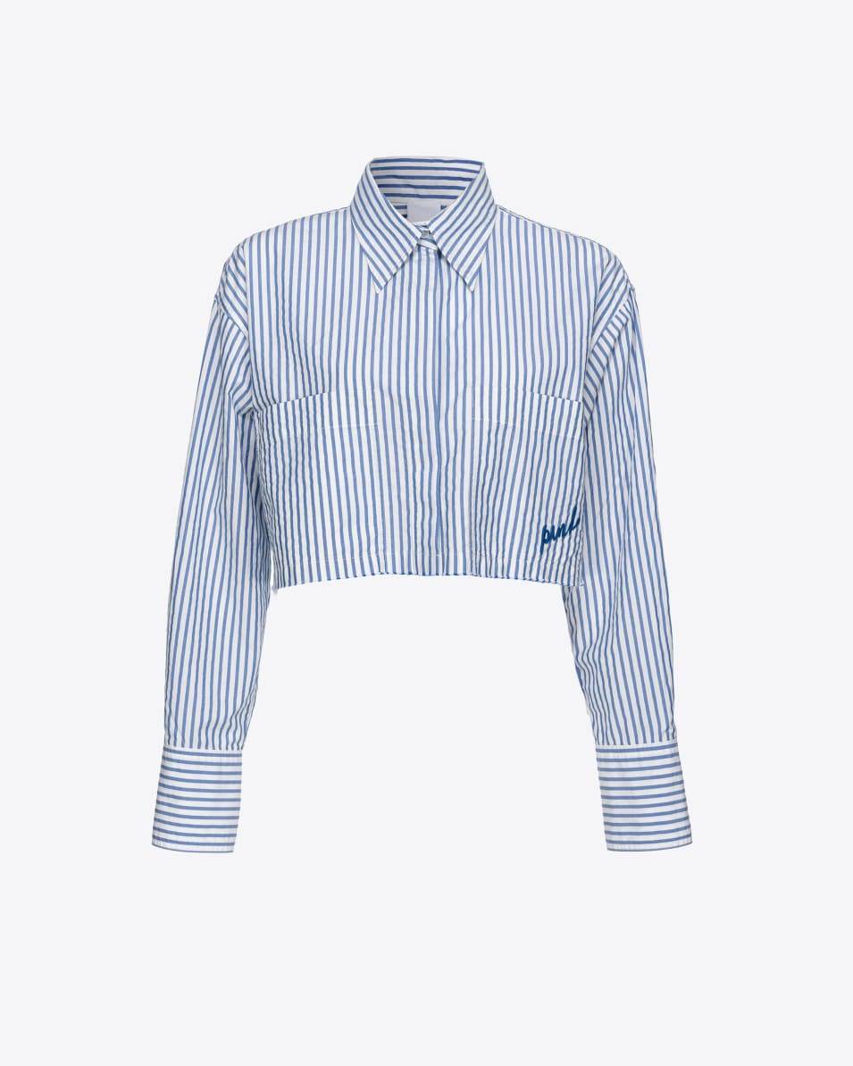 Pinko Cropped-Bluse gestreift Letzte 2 Tage