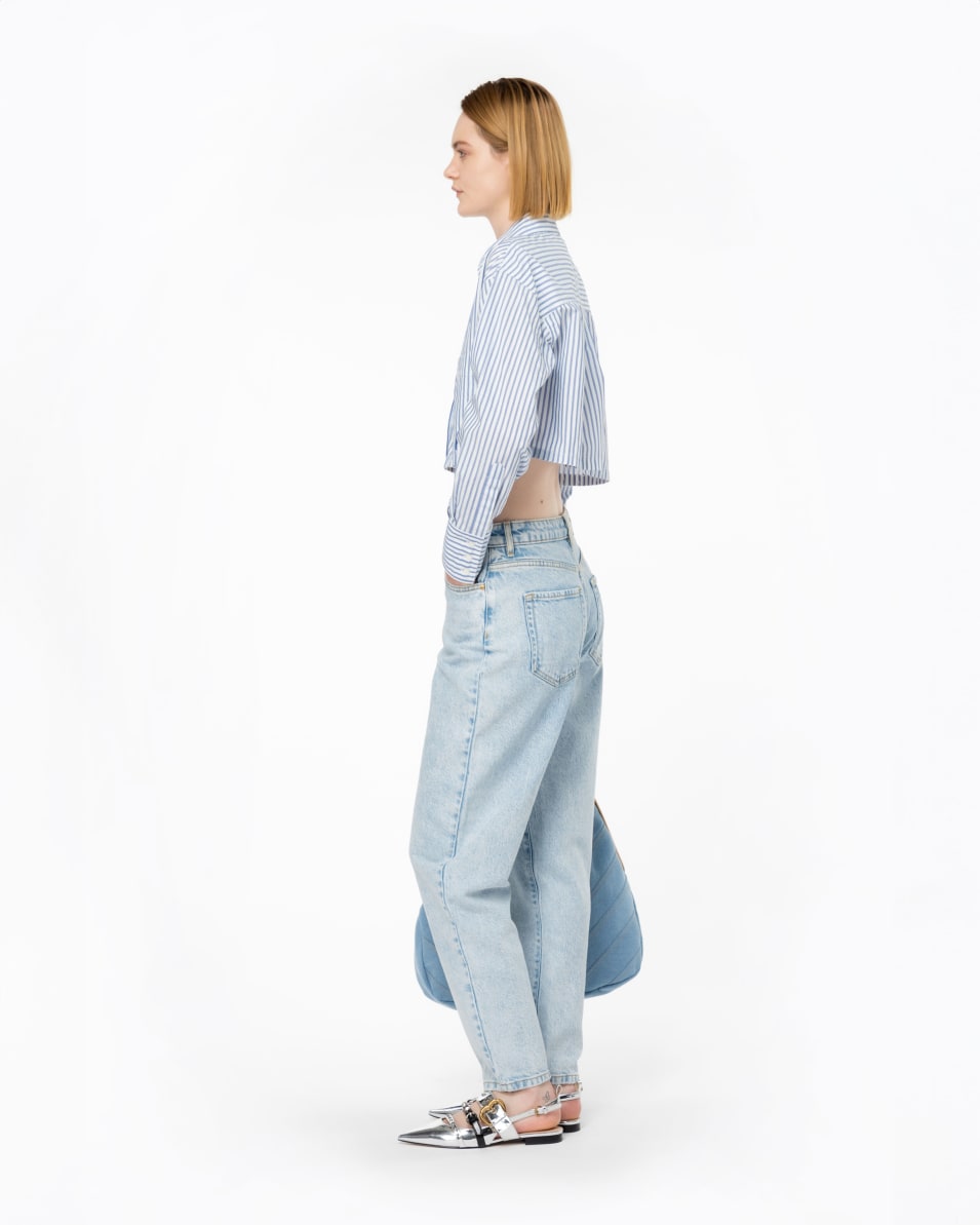 Pinko Cropped-Bluse gestreift Letzte 2 Tage