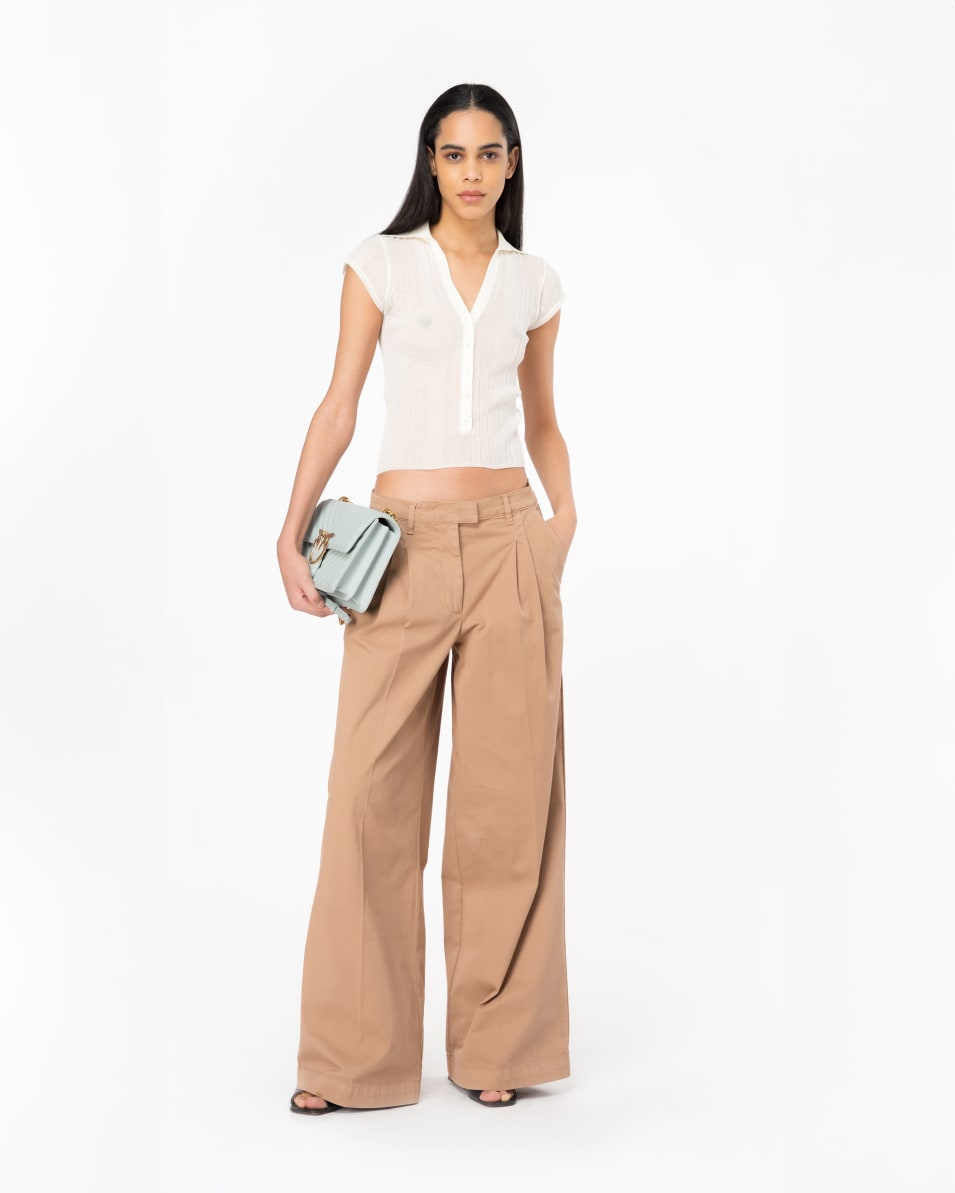 Pinko Wide-Leg-Hose aus Cavalry-Gewebe Zeitbegrenzte Promotion