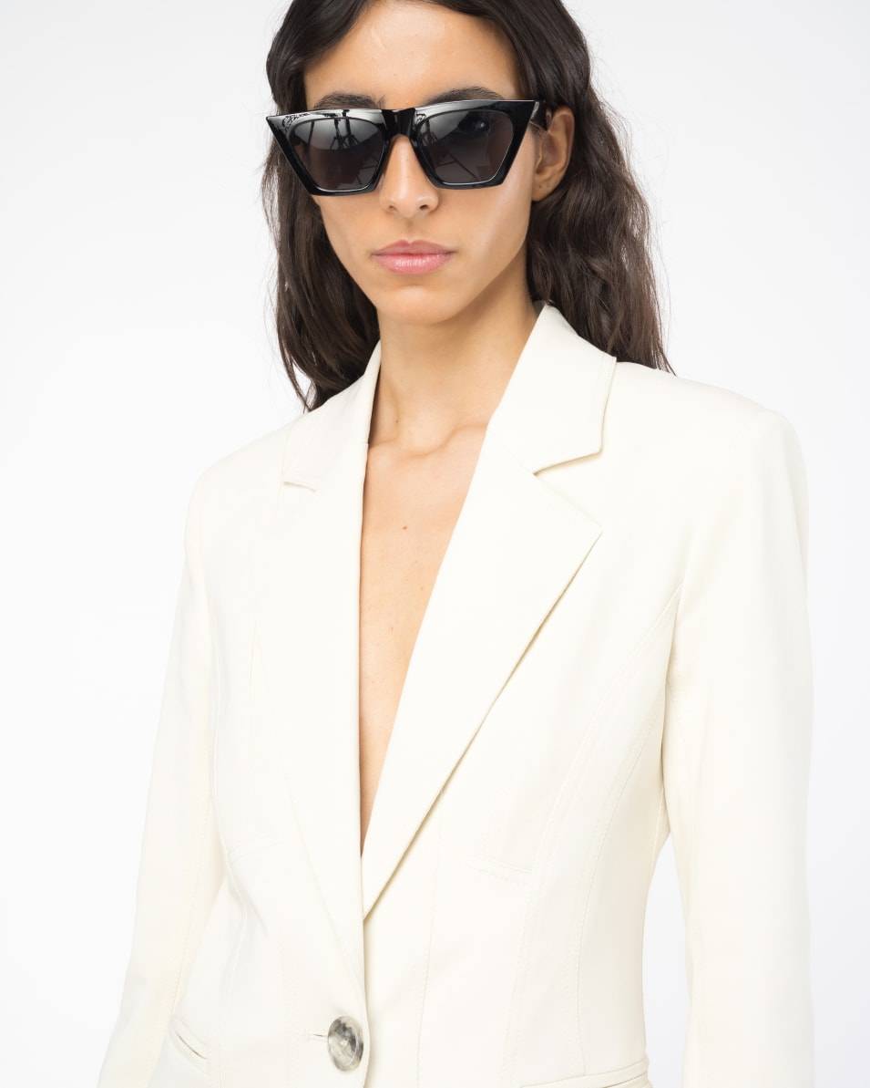 Pinko Einreihiger Blazer aus zwei Materialien Bis zu 50% Rabatt