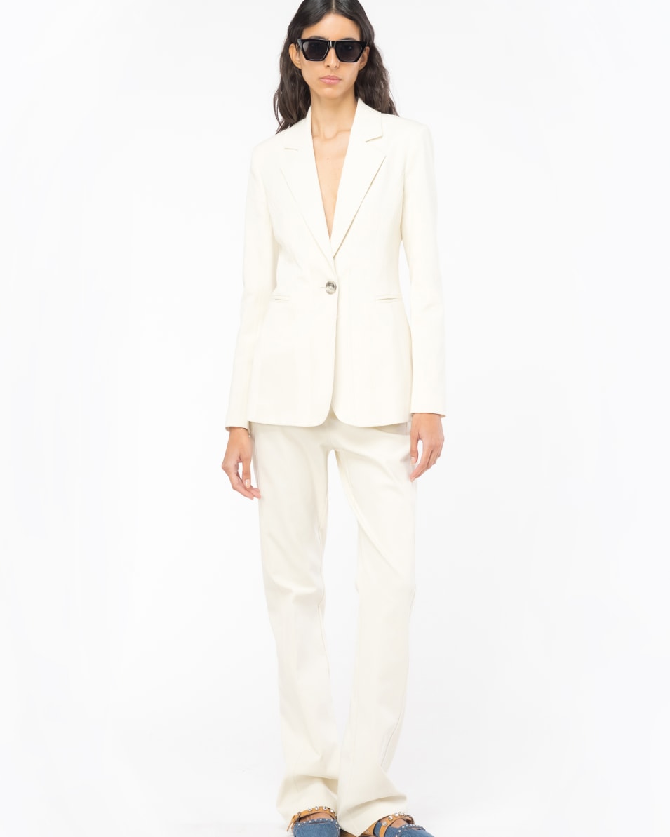 Pinko Einreihiger Blazer aus zwei Materialien Bis zu 50% Rabatt