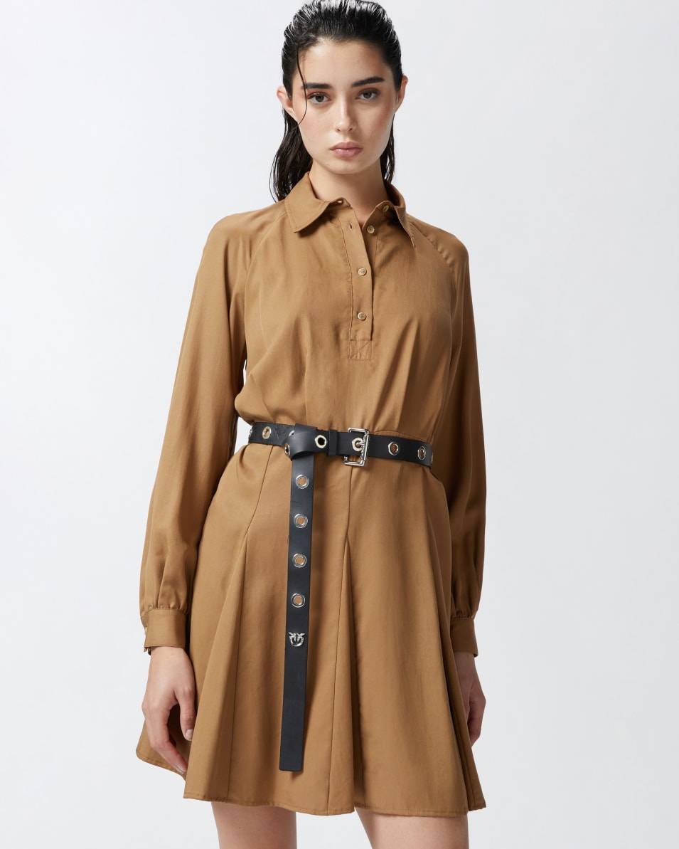 Pinko Hemdblusenkleid mit weicher Textur Großer Ausverkauf